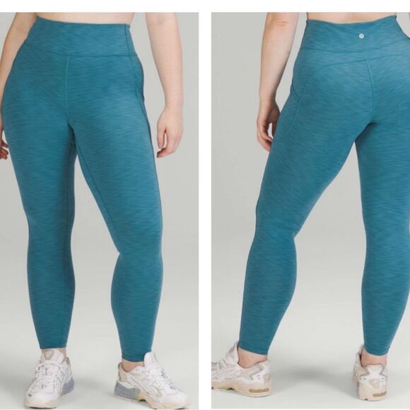 Lululemon Invigorate High-Rise Tight 28" Heathered Capture Blue size 10 women's‎ - Picture 1 of 15
